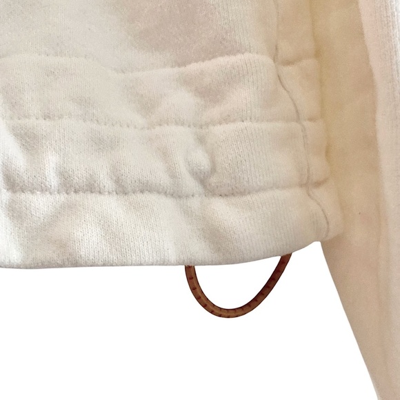 OUTDOOR VOICES Cropped Terry Snap Sweatshirt Jacket Cream - Picture 8 of 12